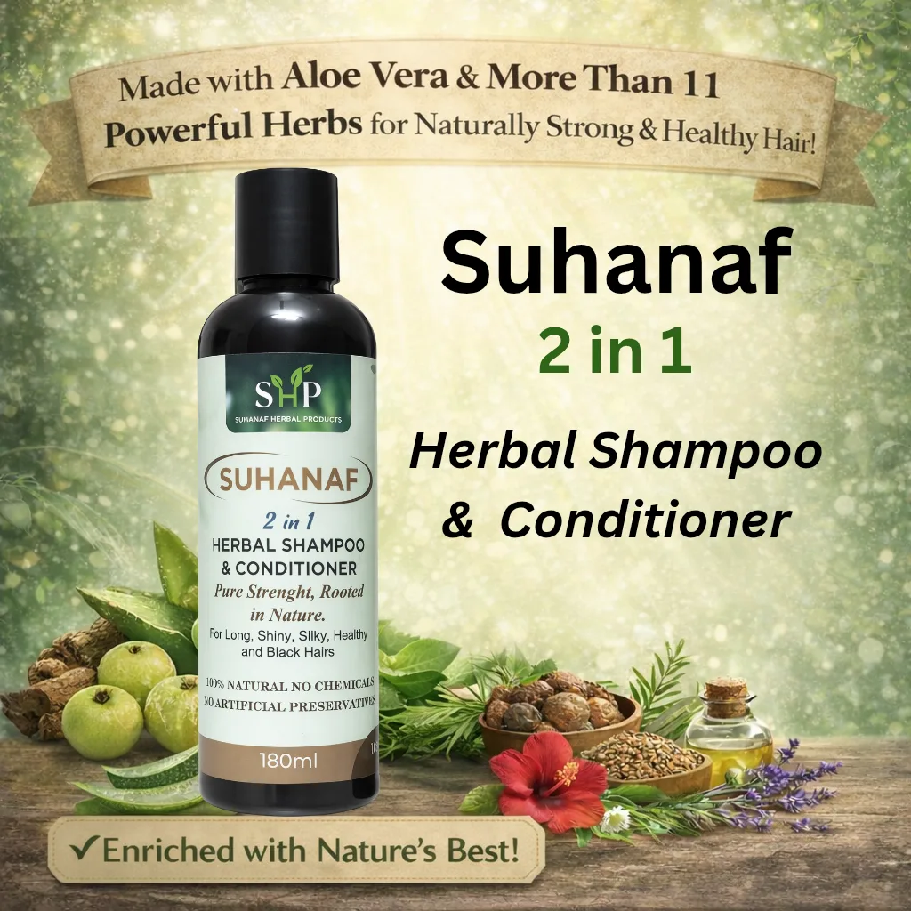 Suhanaf 2 in 1 Herbal Shampoo and Conditioner (180 ml)