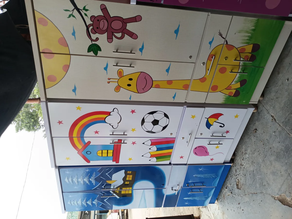 Double Door Painted Kids' Cupboard